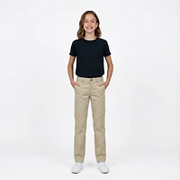 French Toast Girls' Plus Straight Leg Twill Pant