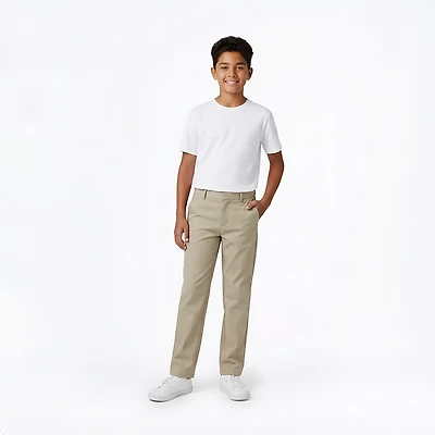 French Toast Boys' Slim Adjustable Waist Double Knee Pants