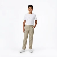 French Toast Boys' Slim Adjustable Waist Double Knee Pants