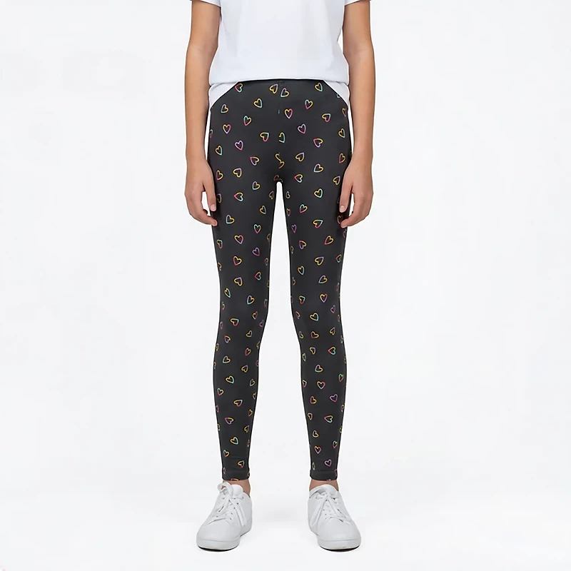 BCG Girls' Athletic Printed Cotton Leggings