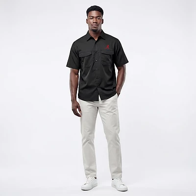 Antigua Men's University of Alabama Game Day Woven Fishing Shirt