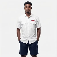 Antigua Men's University of Mississippi Game Day Woven Fishing Shirt