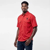 Antigua Men's Texas Tech University Game Day Woven Fishing Shirt