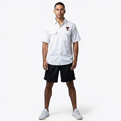 Antigua Men's Texas Tech University Game Day Woven Fishing Shirt