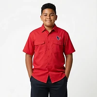 Antigua Men's Houston Texans Game Day Woven Fishing Shirt