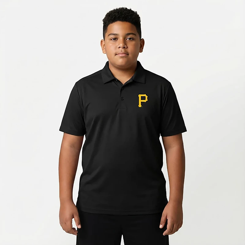 Antigua Men's Pittsburgh Pirates Tribute Short Sleeve Polo Shirt