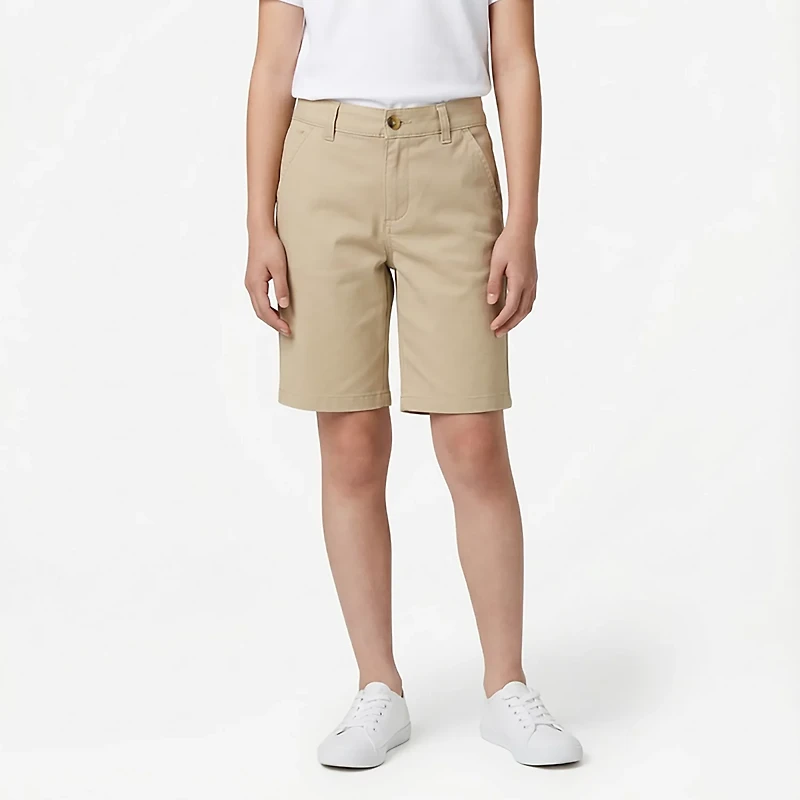 French Toast Girls' At School Stretch Twill Bermuda Shorts