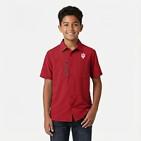 Antigua Men’s Indiana University Kickoff Limited Edition Woven Fishing Shirt