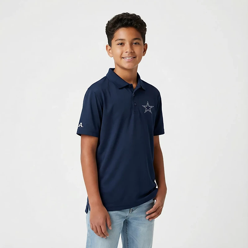 Antigua Men's Dallas Cowboys Legacy Pique Short Sleeve Polo Shirt