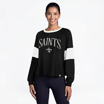 '47 Women's New Orleans Saints Upside Rhea Long Sleeve T-shirt