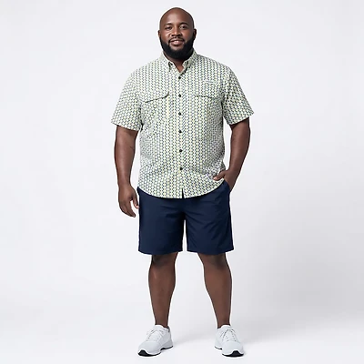 Magellan Outdoors Men's Mardi Gras Micro Print Fishing Shirt