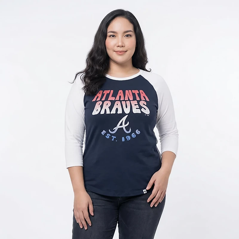 '47 Women's Atlanta Braves Harmony Ava Raglan T-shirt