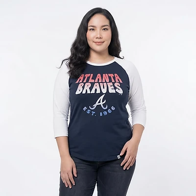 '47 Women's Atlanta Braves Harmony Ava Raglan T-shirt