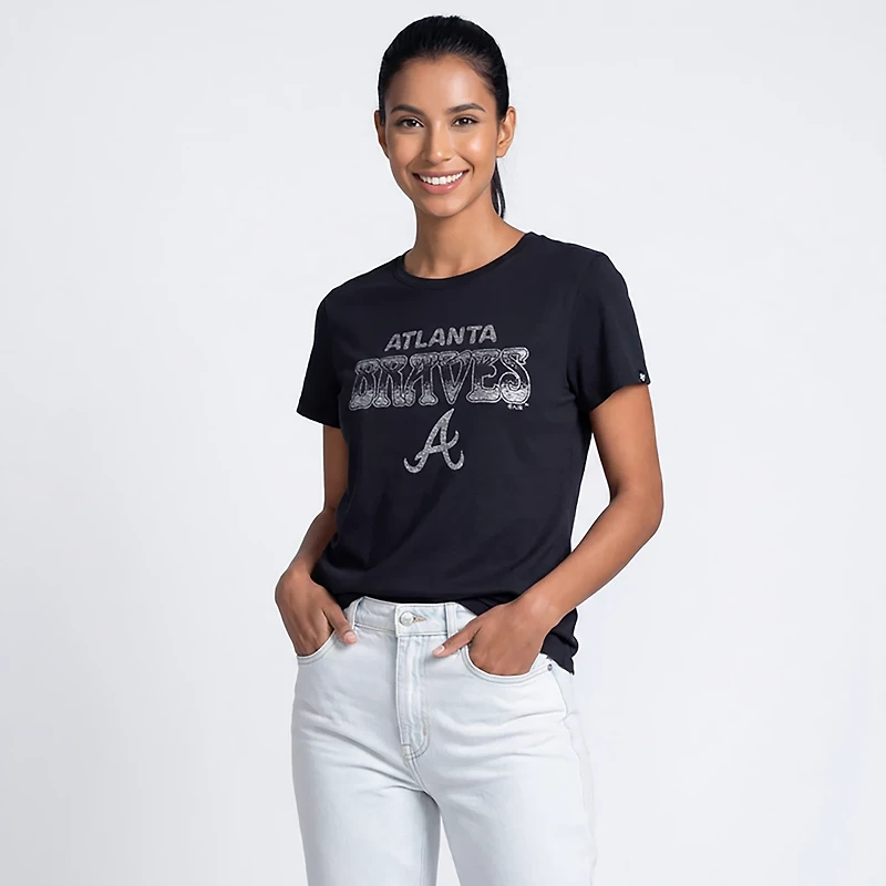 47 Women's Atlanta Braves Dreamer Frankie Short Sleeve T-shirt
