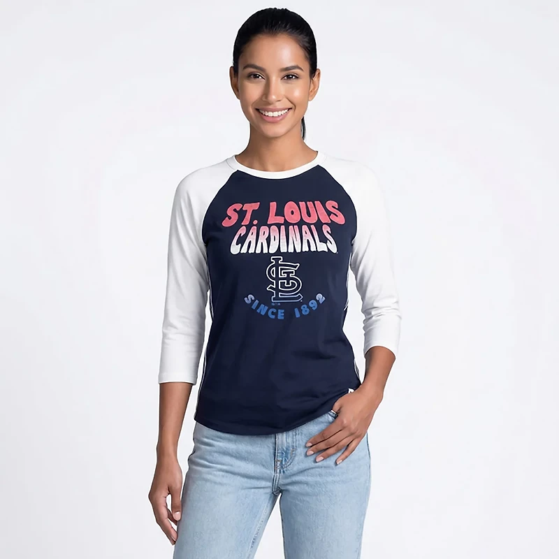 '47 Women's St. Louis Cardinals Harmony Ava Raglan T-shirt