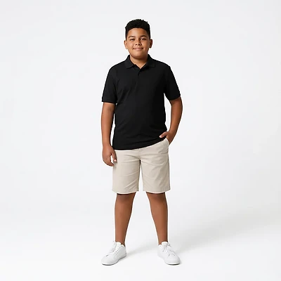 Nautica Boys' 8-20 Double Pique Short Sleeve Polo Shirt