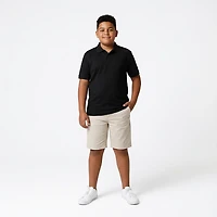 Nautica Boys' - Double Pique Short Sleeve Polo Shirt