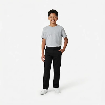 Nautica Boys' Husky FF Twill Pants