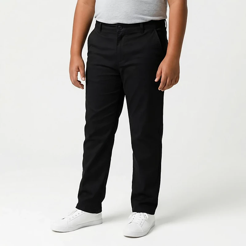 Nautica Boys' Husky FF Twill Pants