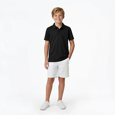 Nautica Boys' Husky Performance Short Sleeve Polo Shirt