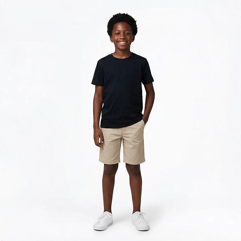 Nautica Boys' 8-20 Slim Flat Front Twill Shorts