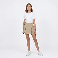 Nautica Girls' Stretch Poplin Plus Scooter Skort