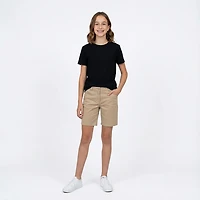 Nautica Girls' 7-16 Sateen Bermuda Shorts