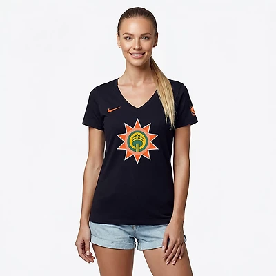 Nike Women's San Antonio Spurs Essentials City Edition Logo V-neck T-shirt