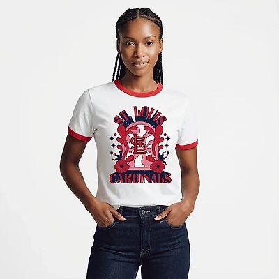 New Era Women's Cardinals Ringer Short Sleeve T-shirt