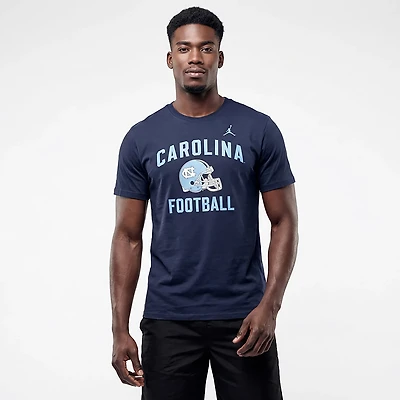 Jordan Men's UNC Team Arch Football Helmet Cotton T-shirt