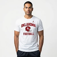 Jordan Men's Oklahoma Team Arch Football Helmet Cotton T-shirt