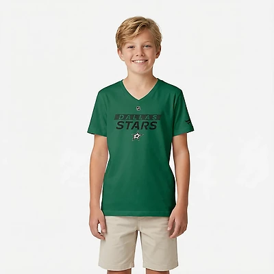 Fanatics Kelly Dallas Stars Authentic Pro Core Primary V-Neck T-Shirt