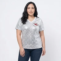 Outerstuff Women's Kansas City Chiefs Travis Kelce N&N Sequin Top