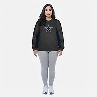 New Era Women's Dallas Cowboys Logo Crew Balloon Sleeve Sweatshirt