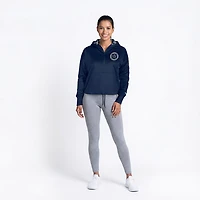 New Era Women's Dallas Cowboys 1/4 Zip Cropped Plaid Hooded Pullover