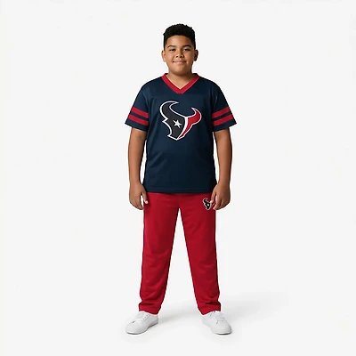 Outerstuff Boys' 4-7 Texans Team Logo Redzone Jersey Top and Pant Set