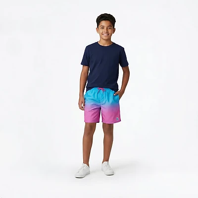 Laguna Boys' Grid Check Volley Swim Shorts 7