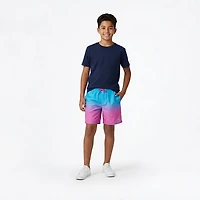 Laguna Boys' Grid Check Volley Swim Shorts 7