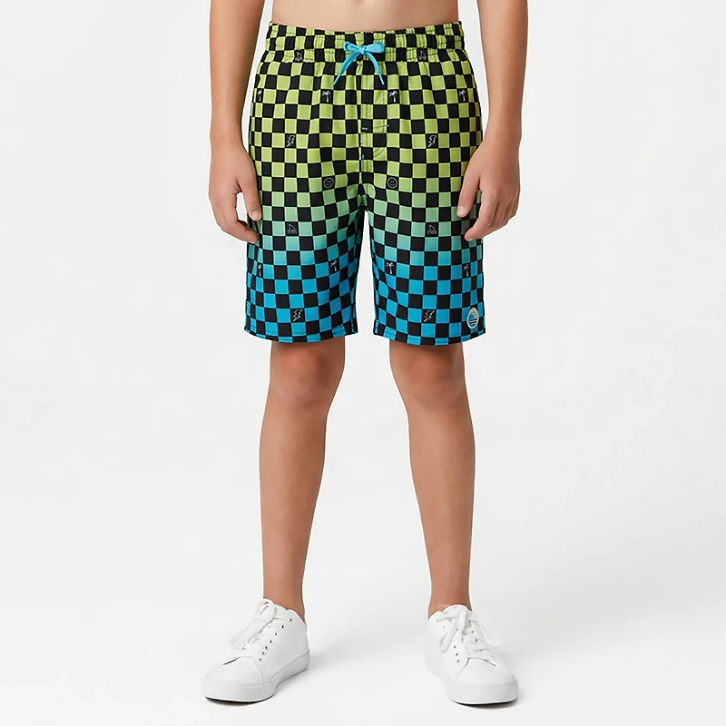 Laguna Boys' Checked Out Volley Swimsuit