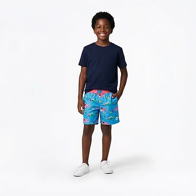 O'Rageous Boys' 4-7 Shark Printed E Boardshorts