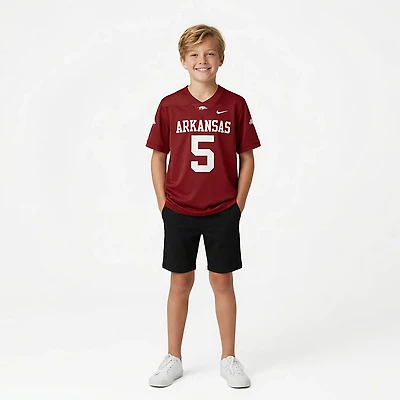 Youth Nike 5 Arkansas Razorbacks Untouchable Football Jersey