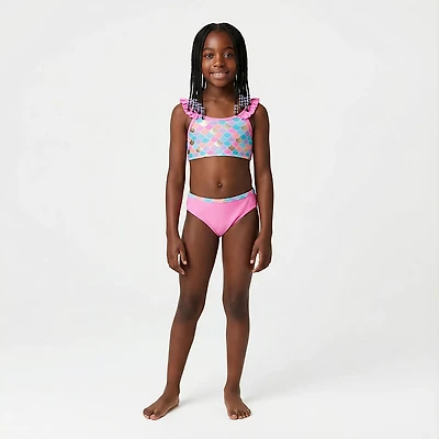 O'Rageous Girls' 4-6X Mermaid Scales 2-Piece Bikini