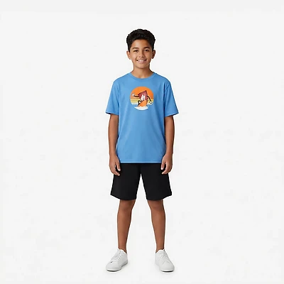 Nike Boys' Sunset Surf Short Sleeve Hydroguard Swim Shirt