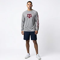 Columbia Sportswear Men's Texas A&M University Collegiate PFG Terminal Tackle Heather Long Sleeve Graphic T-shirt