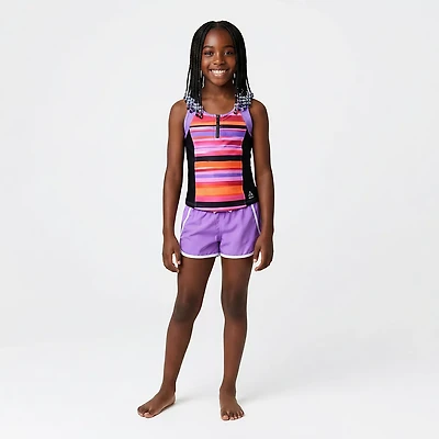 Gerry Girls' Terrace Zip Front 3-Piece Tankini Swim Set