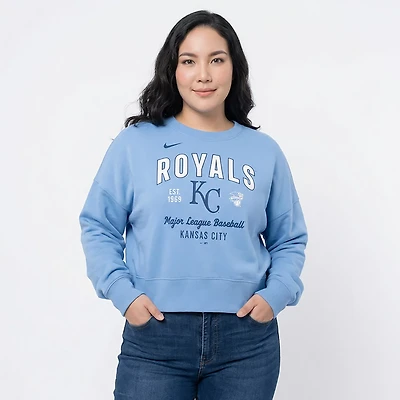 Nike Women's Kansas City Royals Long Sleeve Fleece Crewneck Sweatshirt