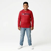 Nike Heather St Louis Cardinals Authentic Collection Tri-Blend Performance Pullover Hoodie