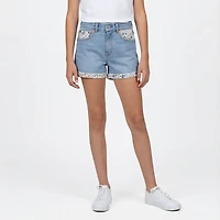 Levi's Girls' Print Block Mom Shorts 3