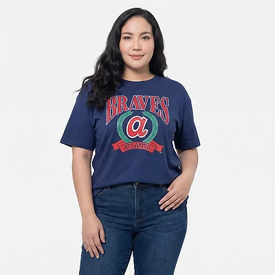 47 Brand Women's Braves Flaunt Sadie Short Sleeve T-shirt