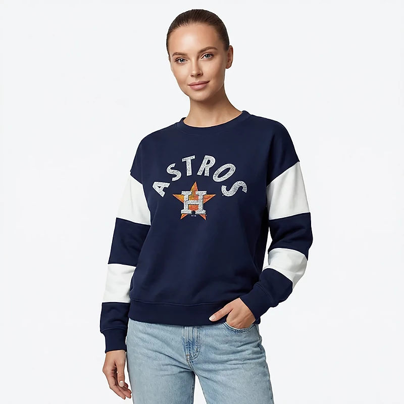 '47 Houston Astros Women's Eephus Barred Long Sleeve Crewneck
